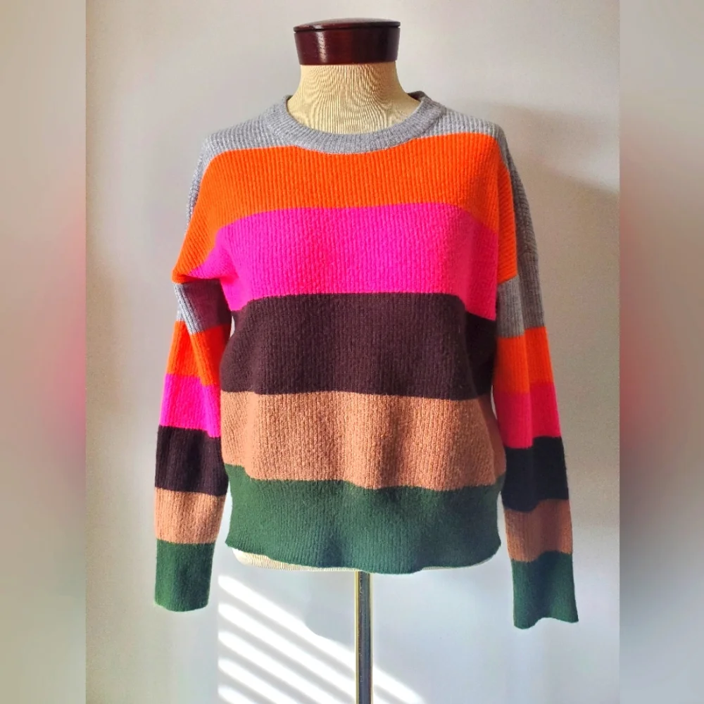 TWIK by Simons striped colorblock sweater. Size XS - Picture 1 of 6